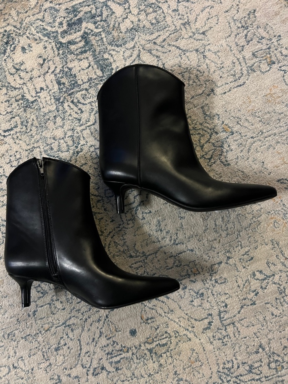 ON 34th Aatira Women’s Pointed-Toe Kitten Heel Ankle Boots
